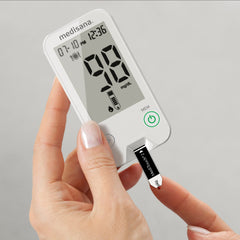 medisana blood glucose test strips, for MediTouch &amp; MediTouch 2, easy to use, precise measurement, including underfill detection, 50 pieces