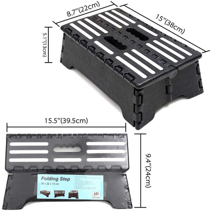 Portable Folding Step Stool, 12.7 cm, Collapsible Half Step Stool for Seniors and Adults, 100 kg, for Elderly People Getting Up a High Bed or Stairs