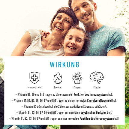Vitamin B complex (B1-B12) with 3 active cofactors - All 8 B vitamins - Vitamin B complex vegan - B vitamin complex high dose with cofactors - Nerve-strong *