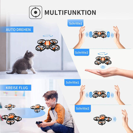 4DRC Mini Drone with 720P HD Camera for Kids, FPV 2.4G WiFi, Enhanced Propeller Guard, 3D Flip, Fight Mode, Gravity Induction, Altitude Hold, Headless Mode, One Key Take-Off/Landing,