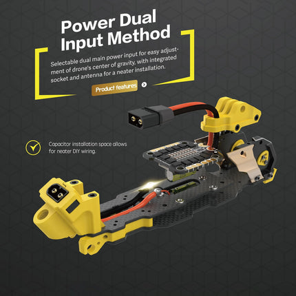 Speedybee Mario 5 O4 DC Advanced 5-inch FPV Drone Frame – 226mm Wheelbase, Lightweight Design, CNC Aluminum Head, Compatible with DJI O4 PRO/O3 Air Unit &amp; Analog VTX, Ideal for Cine &amp; Freestyle