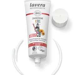 lavera Toothpaste Kids FLUORIDE-FREE - no colorings - protects baby teeth - mild and fruity - organic calendula &amp; calcium - vegan - 75 ml