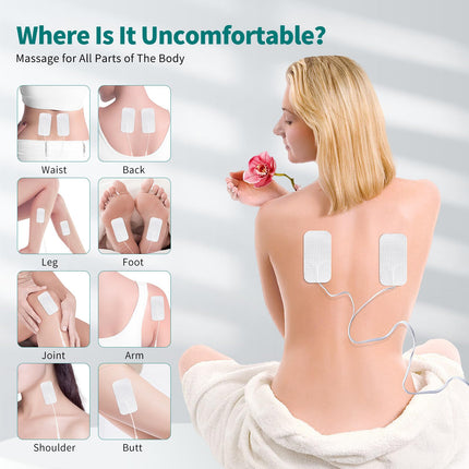 Tens Electrode Pads, 20 pieces self-adhesive electrodes Tens device, 40 x 80 mm Tens electrodes reusable for the relief of muscle, back and joint pain Compatible with most TENS