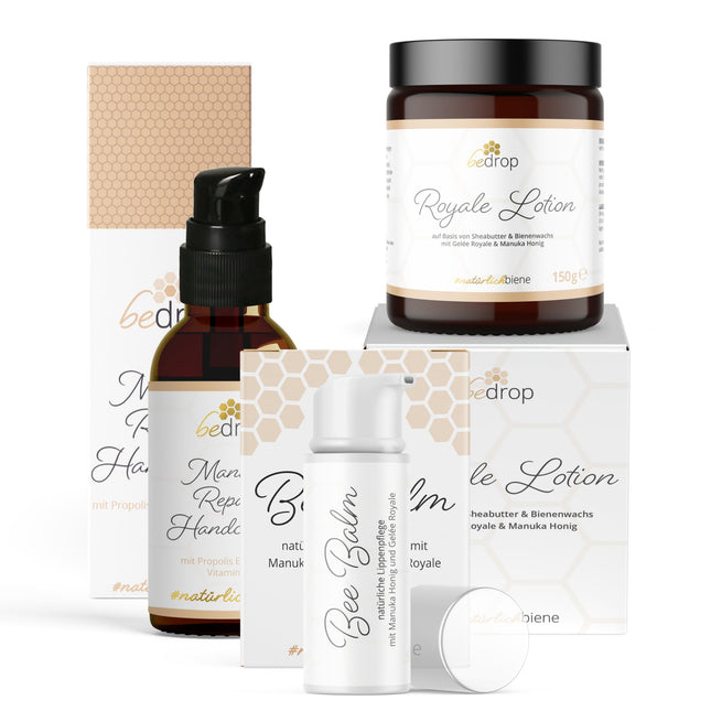 bedrop | XXL skincare set in special sizes with Royale Lotion, BeeBalm &amp; Hand Cream | LIMITED
