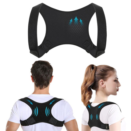 Posture Corrector Back Men Women, Back Support Belt Adjustable and Breathable Back Straightener Prevention of Pain Posture Corrector for Shoulder Strap Posture Correction (L-XL)