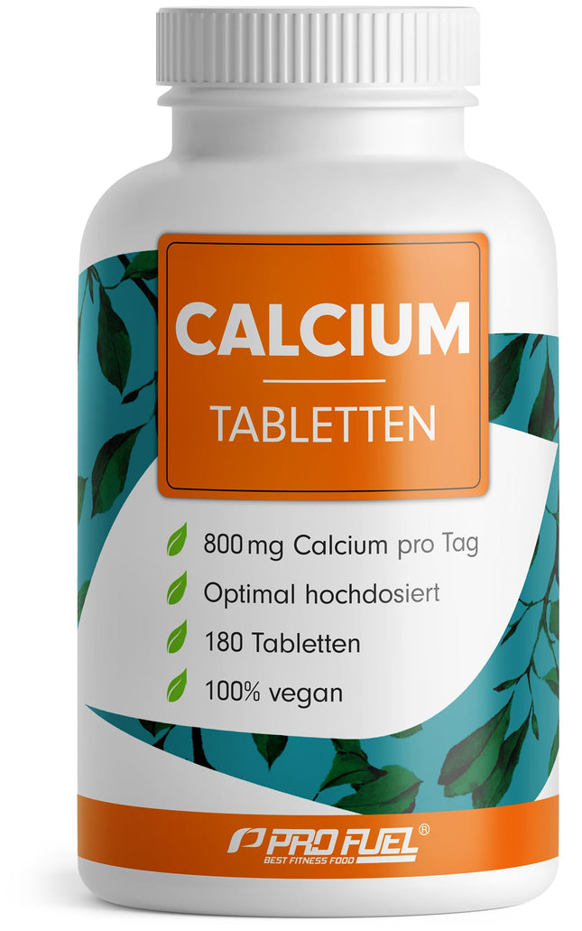 Calcium Tablets 180x - optimally high dose with 800 mg calcium per day - maintains normal bones and teeth - laboratory-tested with certificate - no unwanted additives - 100% vegan - 90-day supply