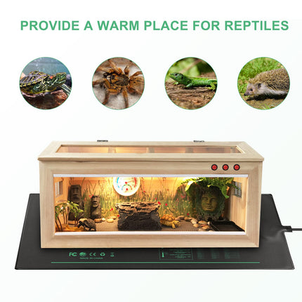 RIOGOO Durable Seedling Heat Mat Waterproof Greenhouse Heating Pad 10" x 20.75" Germination Heated Greenhouse Heat Mat Hydroponic Garden Seed Starter