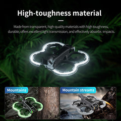 LICHIFIT Propeller Guard Anti-Collision Covers with Flash LED Lights for DJI AVATA2 Drone Propeller Protector Bumper Ring Warning Light Illuminated TPU Cover Skin