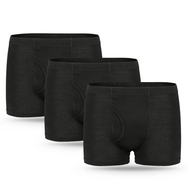 Pack of 3 incontinence pants for men, men's boxer shorts for incontinence with absorbent pad 300 ml urine capacity cotton washable underwear for men black XXL