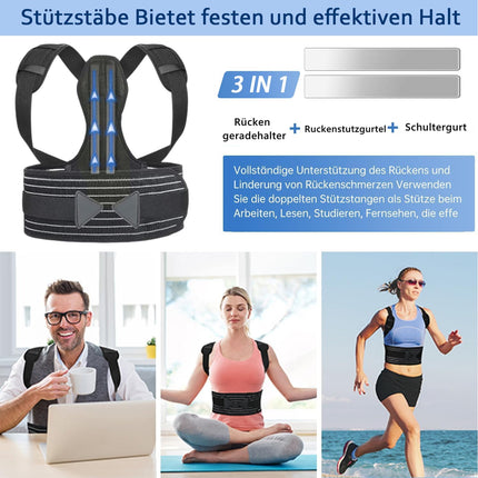 Back straightener, back support belt posture correction women men, posture correction belt, back posture corrector, adjustable posture trainer back belt for shoulder neck back support (36'-47')