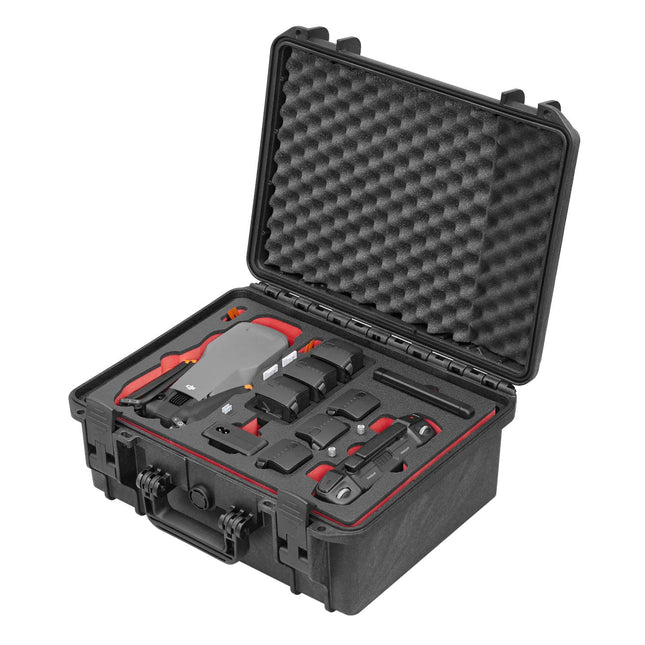 TomCase Travel Edition Case for DJI Mavic 3 / Mavic 3 Pro / Mavic 3 Classic, DJI RC / RC Pro Controller &amp; many accessories - Battery charging in the case, waterproof outdoor case IP67 (black-red)