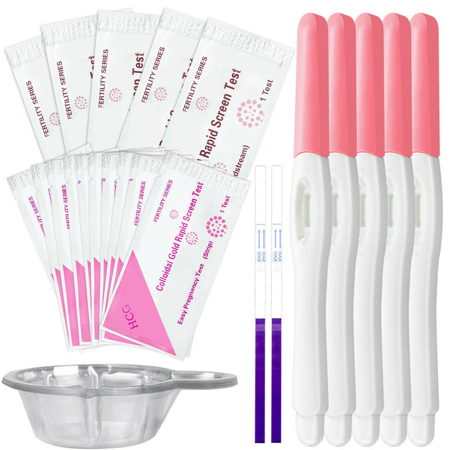 20 pieces pregnancy test early test individually wrapped early pregnancy test pregnancy test with urine cup and pregnancy test strips HCG test pregnant high precision, fast detection