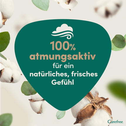 Carefree Panty Liner 100% Organic Cotton Topsheet Normal (30 pieces), made from 100% certified organic cotton for a natural, fresh feeling, size Normal