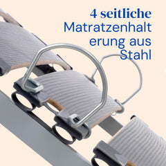Geriafy - Electrically Adjustable Slatted Frame Home Silver | 90x200 cm | Reinforced and compact | Wired remote control