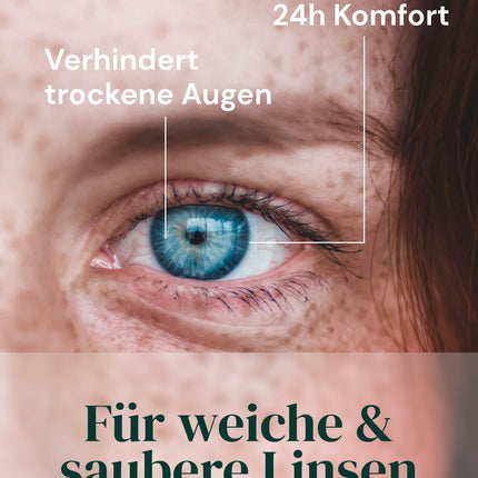 YogaMedic Contact Lens Solution - Lens Solution for Soft Lenses, 3 x 360 ml, 1 x 100 ml &amp; 3 Contact Lens Cases, Contact Lens Solution, All-in-One Combination Solution for Soft Contact Lenses