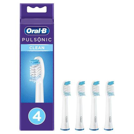 Oral-B Pulsonic Clean replacement brush heads for sonic toothbrushes, 4 pieces, toothbrush head for Oral-B sonic toothbrush