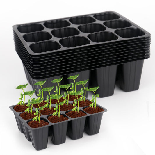 120 Zellen Setzling Starter Tabletts Wiederverwendbar, Mini Propagator, Gewächshaus Anzucht Set, Anzuchtschalen für Pflanzen Zimmergewächshaus Kunststoff Keimschalen für Kindergärten, Anzucht