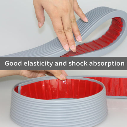 LANZLC Door Threshold Ramps, 100x5.5x1.6cm Threshold Ramp Wheelchair Ramp, Access Ramp Rubber Ramp, Silicone Cuttable Ramp Door Threshold, Transition Profile Self-Adhesive for Doors, Driveways, Bathrooms