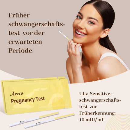Areta 50 x Pregnancy Test Early Test 10 mIU/ml - Sensitive Pregnancy Test - Early Pregnancy Test Strips with High Accuracy | Reliable Ultra Early Pregnancy Test