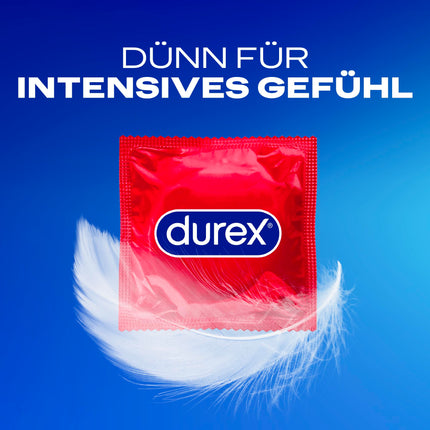 Durex Real Feel Classic Condoms - Perfect fit &amp; easy unrolling with reliable protection - Ultra-thin, moisturized, transparent condoms with a pleasant scent - 20-pack (1 x 20 pieces)