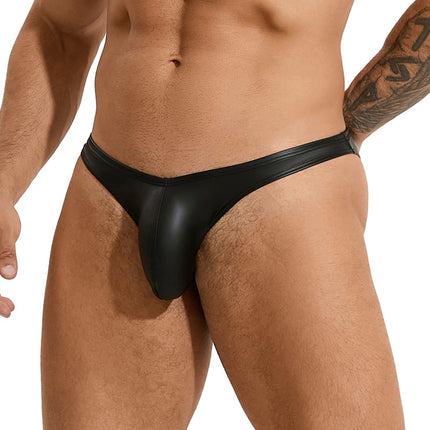 comeondear String Thong Men's Sexy Underwear Large Sizes Micro Briefs Men's Lingerie Sexy Underwear Thong Underpants Briefs Oversized Black, M