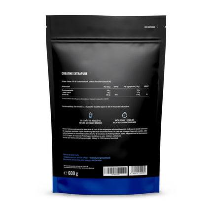 Creapure® Creatine Monohydrate Powder 600g - Ultra Pure Creatine Monohydrate - Optimally High Dosed - Creatine Monohydrate - Creatine Powder Monohydrate - 100% Vegan, Bottled in Germany