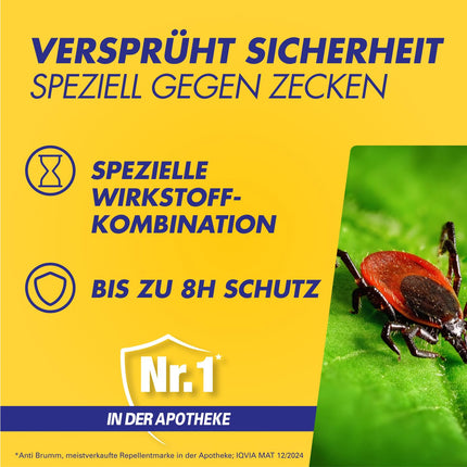 Anti Brumm Tick Stop Pump Spray, 75ml: Repellent for reliable tick protection, tick spray with Icaridin and Eucalyptus citriodora oil