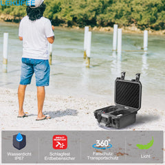 LEKUFEE Travel Waterproof Case for DJI Mini 4 Pro/3 Pro/3 Drone, Fly More Combo, RC 2/RC-N2 Remote Controller and Accessories (Carrying Case Only)