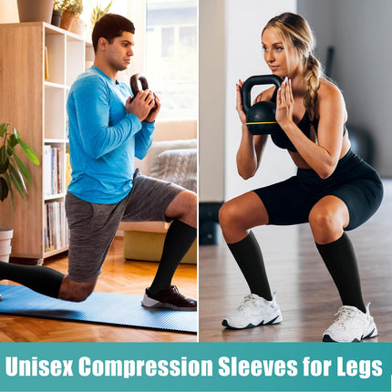 Evolyline Calf Medical Compression Stockings Women &amp; Men 20-30 mmHg, without Foot Calf Compression Calf Bandage Thrombosis Stockings for Shin Splint Varicose Veins Edema Gradient Compression