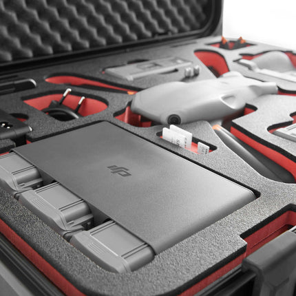 TomCase drone case "Ready to Fly" for DJI Air 3S Fly More Combo, Standard or DJI RC 2 Controller, battery charging in the case, waterproof ECO protective case - Made in Germany
