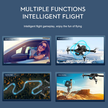 Drone with 4K Camera XT204 Dual 2.4G Brushless Gesture Photography, 6-Axis Gyro, Optical Flow Positioning, 360° Obstacle Detection, Foldable Gift for Adults Children 3 Batteries