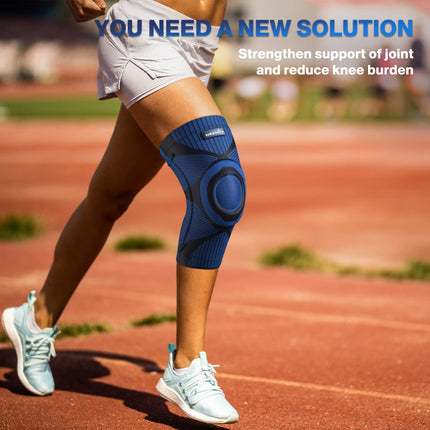 NEENCA Knee Support, Compressed Knee Brace with Patella Gel Pads &amp; Spring Side Stabilizers, Medical Knee Protector for Running, Meniscus Tear, Arthritis, Joint Pain Relief, ACL, Recovery