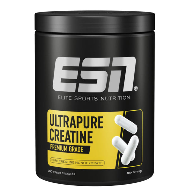 ESN Ultrapure Creatine Monohydrate, 300 Capsules, 100 Servings, Creatine Capsules, Microfine &amp; Perfectly Soluble, Vegan - Made in Germany