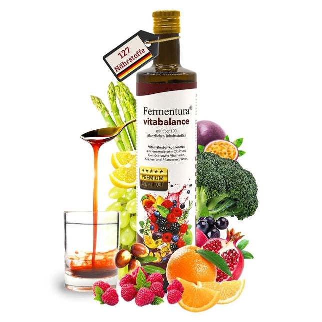 Fermentura® Vitabalance Micronutrient Concentrate 750 ml Original Juice with 127 nutrients, vitamins, minerals, including 46 fermented vital substances | Vegan, 1-month supply