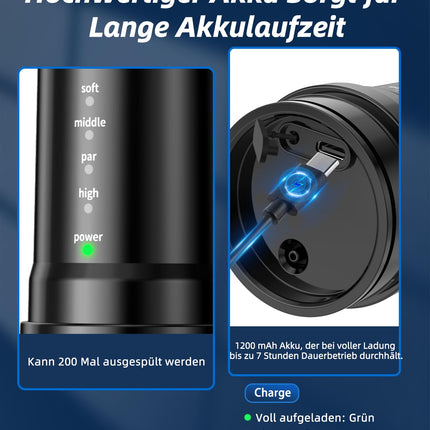 KIMTAR Earwax Remover, Ear Cleaner Electric Ear Irrigator with 4 Pressure Modes IPX7 Waterproof Rechargeable, 10 Nozzles Ear Cleaning for Adults Children at Home Black