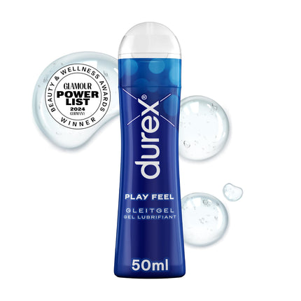 Durex Play Feel Lubricant – Water-based lubricant for pleasant glide, gentle &amp; pH-friendly – ​​50 ml