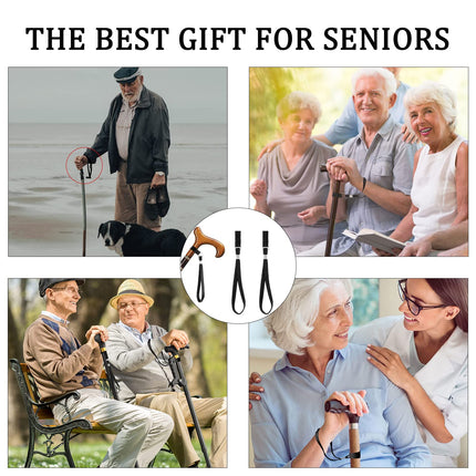 PlandleLee 2 Pack Walking Stick Wrist Straps, Wrist Strap for Walking Sticks, Crutch Wrist Strap, Bracelet for Walking Stick, Accessories for Hiking Crutches