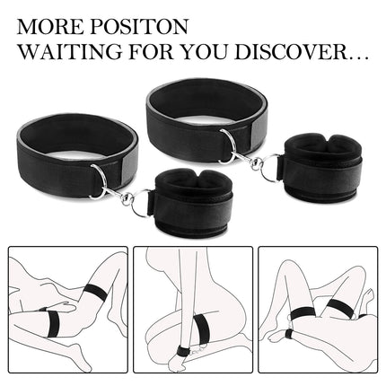 Sex Bondage Handcuffs Restraints Sex Set with Eye Mask Blindfold Sex Toys for Couples,BDSM Bondage Set Restraints with Handcuffs Ankle Cuffs Bondage Set Restraints Set SM Sex Toys for Bed