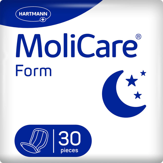 MoliCare® Form Night - Large incontinence pads for moderate to severe nighttime incontinence for women and men | reliable, absorbent &amp; discreet | 30 pieces