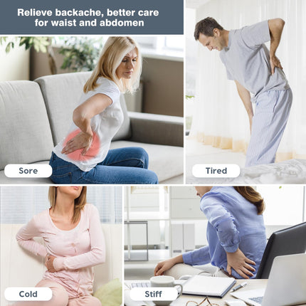 Healifty Kidney Warmer Kidney Protector Back Warmer Heat Belt Elastic Abdomen Waist Support Size M