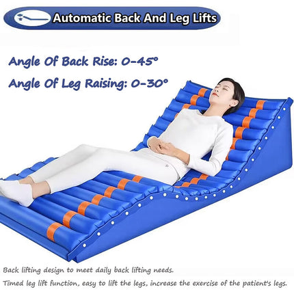 RVUEM Anti-Decubitus Mattress, Alternating Pressure Mattress, Medical Air Mattress, Prevention and Treatment of Pressure Sores, Wounds and Ulcers, for Hospital Bed or Home Bed, Blue, T06C