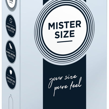 MISTER SIZE Condoms – Extra Thin &amp; Ultra-Thin – Realistic Feel &amp; Extra Moist – Perfect Fit – Made from Natural Rubber Latex for a Natural Feel &amp; Maximum Safety (10 Pack, 53mm)