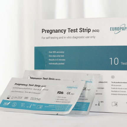 EUROPAPA® Healthcare 10 Ultra-Sensitive Pregnancy Test - Early Pregnancy Test - Pregnancy Test - Early Pregnancy Test (10 Pieces)