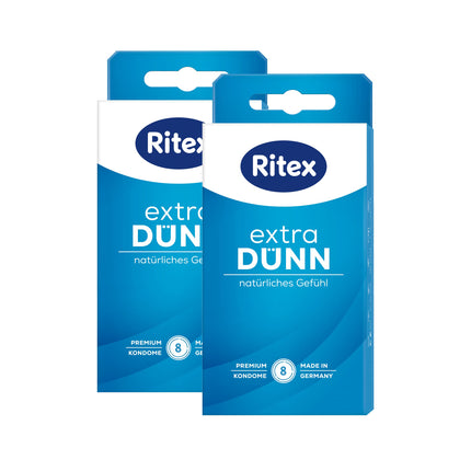 16 (2 x 8) Ritex Extra Thin Condoms - Maximum Feeling