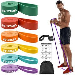 Zacro Resistance Bands, Fitness Bands Resistance Bands Set with Door Anchor, for Yoga, Pilates, Training, Physiotherapy, Pull-Up Aid, Strength Training for Men and Women
