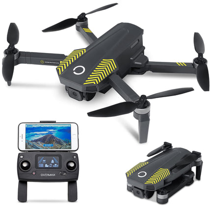 OVERMAX X-Bee 9.5 FOLD RC Remote-Controlled Drone with 4K Camera, FPV WiFi Live, Class C0, GPS, Range 600m, Battery 1820 mAh, Flight Time up to 22 min, Speed ​​up to 40 km/h, LEDs
