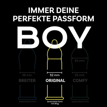 BILLY BOY Condoms Longer Love 10-pack | 52 mm | Condoms for a longer and more intense experience (1 x 10 pieces)