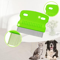Lice comb, 3 pieces flea comb, lice comb, metal teeth lice comb, plastic double-sided nit comb