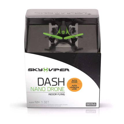 Sky Viper Dash Nano Drone Black/Green, 2 x 2 x 0.7 inches