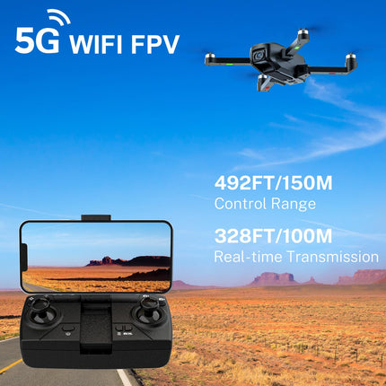 HANNVIW H330 Drone with 4K HD Camera, 5G WiFi FPV Drone for Adults Beginners Kids, Brushless Motor, Optical Flow 2 Cameras, Altitude Hold, 3D Flip, with 2 Batteries 30Mins